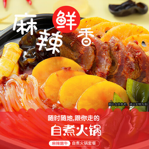 海底捞超大鸳鸯锅自热火锅懒人方便户外麻辣烫学生宿舍零食夜宵聚餐即食 【尝鲜】麻辣嫩牛超大锅840g