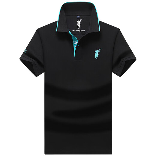Paul Summer New Paul Polo Shirt Herren kurzärmeliges T-Shirt Lose Cotton Casual Business Revers großer halbärmeliger Top 902 Tianlan XL empfohlen 140-160jin [Jin ist 0,5 kg]