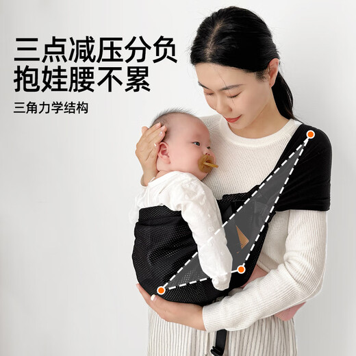 Jingqi (JOYNCLEON) baby strap baby holding artifact liberates hands newborn front-held baby with a baby with a small-month age outing turban [breathable and storage] in white, available from 0 to 48 months