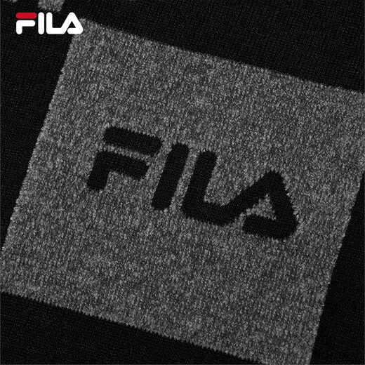 FILA official couple knitted sweater 2025 spring fashion casual loose plaid pullover sweater