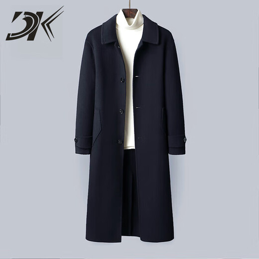 DK Men's Ablet Laine en laine Mabillement de style coréen de la longueur de la longueur de la longueur de la longueur de la longueur de la longueur de la longueur de la couleur du trench en laine pour hommes