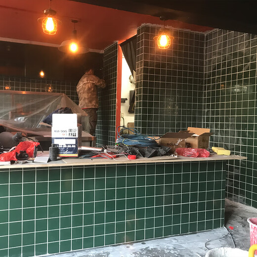 XMSJ北欧厨房卫生间小白砖简约九宫格马赛克墙砖餐厅墨绿色瓷砖 97 米黄色 9720 3030