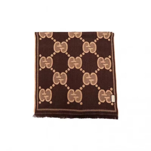 Gucci (GUCCI) European and American wool velvet scarf couple styles for men and women to give gifts for boyfriend and girlfriend during holidays Brown 598993-3GC15-9764