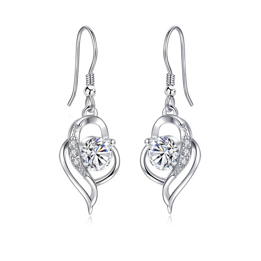 Saturday Fortune 950 Temperament Platinum Earrings Studs and Earrings Valentine's Day Birthday Gift Platinum Earrings Platinum Suitable for Platinum