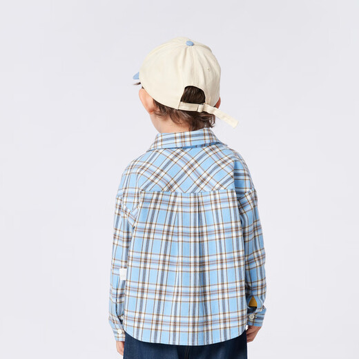Balabala children's clothing children's shirts 2025 girls boys tops plaid shirts spring parent-child versatile 209125102201