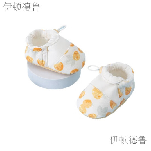 伊顿德鲁新款春秋婴儿鞋子小月龄0-3个月不易掉一岁宝宝学步鞋防滑软底鞋 水墨花草 11 S码内长约10CM(0-6个月宝宝