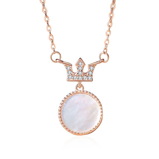 Wanlifu S925 Silver Light Luxury Style incrusté Collier de couronne zircon pour femmes coréennes polyvalentes géométriques rond à la chaîne transversale Fritillar Bijoux Dy826 Platine (chaîne transversale) 925 argent