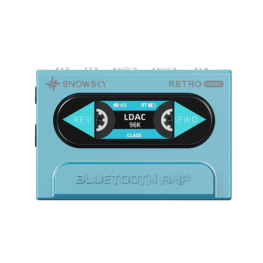Snowmantian (SNOWSKY) RETRO NANO FiiO Portable Wireless Bluetooth Decoding Headphone Amplifier Mobile Phone HiFi Audio Receiver Amplifier Blue