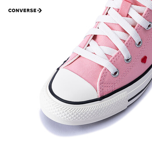 Converse Converse All Star Children's Shoes Girls High Top Canvas Shoes 2025 Spring Love Embroidered Children's Casual Shoes Pink 37 Recommended Foot Length 22.5cm