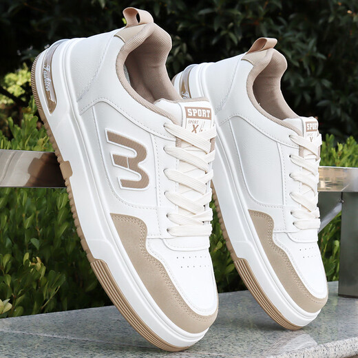 Nasawassup Light Luxury Men's Chaussures Spring and Automne Nouvelle marque Trendy Brandable et Chaussures décontractées à l'épreuve des odeurs d'âge moyen et jeunes chaussures blanches polyvalentes Chaussures Sports Board 9905 Modèle phare blanc et noir 38 [prépaiement]
