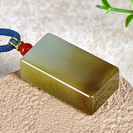 Kaoyukaoju Hetian Jade Anhänger, Männer und Frauenwassertropfen, Jade-Anhänger, Blau-weißer Jade-Anhänger, Fünf-Sugar-Farbe, M9230