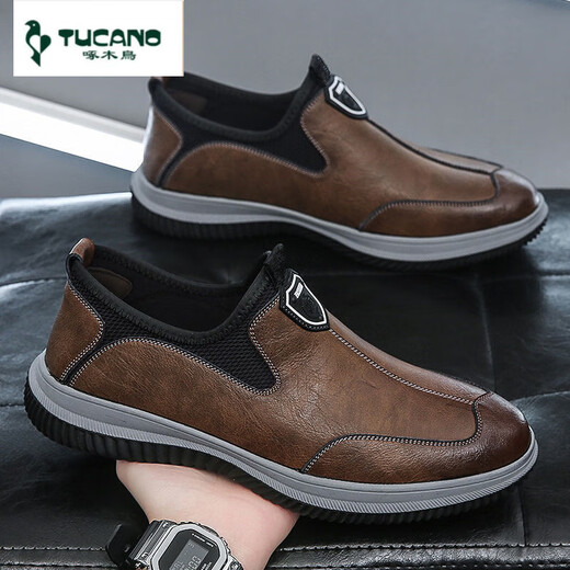 Zapatos de protección para el trabajo de los hombres del chef de carpintero Zapatos de trabajo para hombres Zapatos impermeables al agua Aceite resistente al desgaste zapatos de cuero informal de cuero casual Cocina para hombres 6627 Negro [Promoción de nuevos productos]-Tres años 39