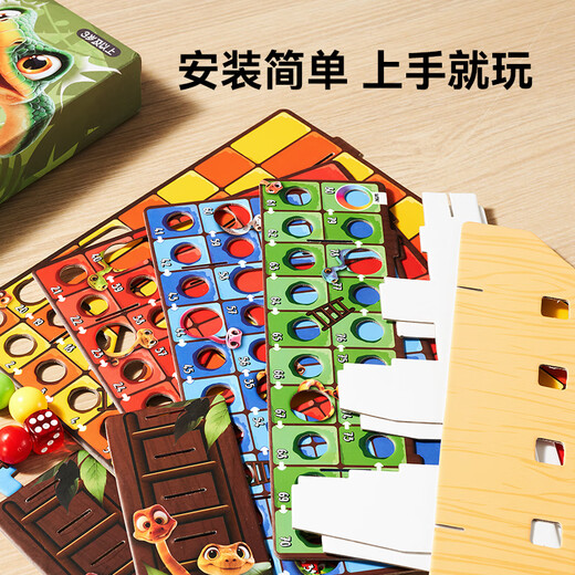 Wild Knight Flying Chess Children's Educational Toy Board Game Chess 3D Snake Chess Desktop Game Birthday Gift for Boys and Girls