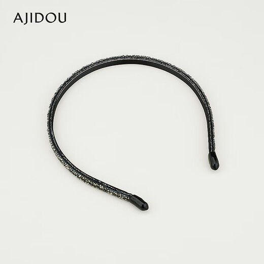 AJIDOU Aji bean headband women's fashionable bright sparkling crystal fine hairband simple versatile hair accessories birthday gift for girlfriend black 1 piece