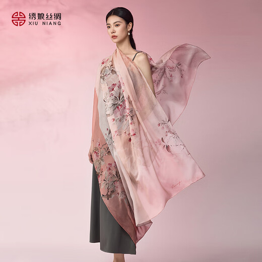 绣娘丝绸丝巾礼盒100%桑蚕丝真丝披肩围巾女薄款2025送领导教师节礼物