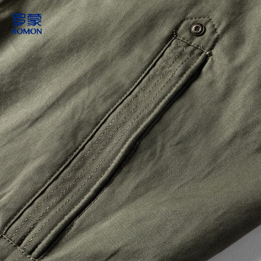 
Romon Spring and Autumn Fashion Baseball Collar Top Men's Comfortable and Versatile Cotton Men's Leisure Jacket LM1G363X9221