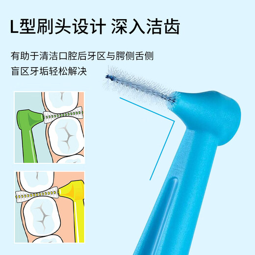 Tepe瑞典进口牙缝刷正畸矫正牙间刷长柄-L型后牙齿间隙刷清洁齿缝牙刷