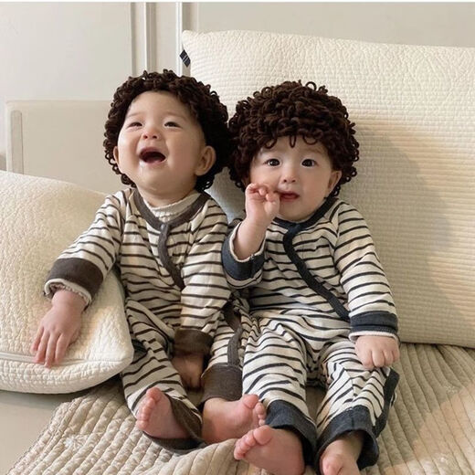 La lune retourne un chapeau de bébé, la tête drôle et explosive du printemps et de l'automne, un petit garçon super mignon et mignon, des cheveux bouclés pour enfants, un chapeau de laine, un chapeau de perruque bébé, un chapeau de cheveux bouclé, la circonférence de la tête 35-46 / Convient pendant 3-24 mois