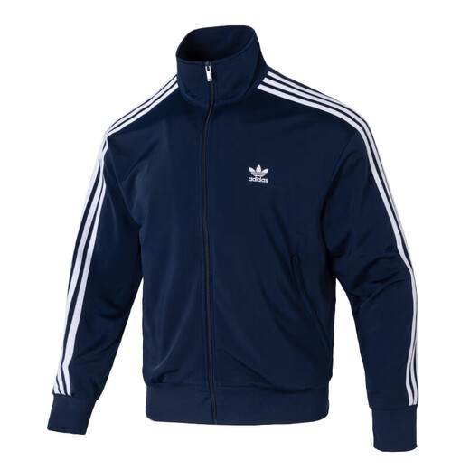阿迪达斯 （adidas）三叶草外套男2025年春季户外训练针织翻领夹克休闲运动服IR9893 IR9893/深靛蓝/店长推荐 2XL