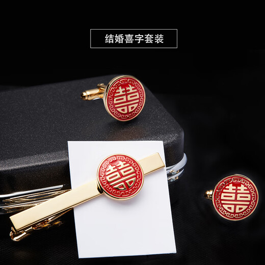 Lie Shang Herren Silber Simple Krawatte Clip Cufflink Set Herren -Krawatten Clip Geburtstag Geschenkbox mit 24 Karat Gold reines handgefertigt