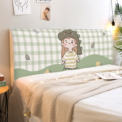 Dabenniu Nachtbedeckung 2025 Neues universelles All-Inclusive-Bett-Rückenlehre-Abdeckung Kinderbetthülle Hässliche Stoffschutzschutzabdeckung CTZ736 180 cm (für 1,8 Meter Kopfteil Universal)