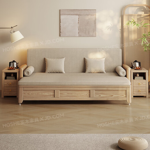Harmonious Home Sofa Bed Ash Sofa Bed Integrated Dual-Use 2025 New Foldable Small Apartment Sofa Living Room 1.68m Sofa Bed [Storage]
