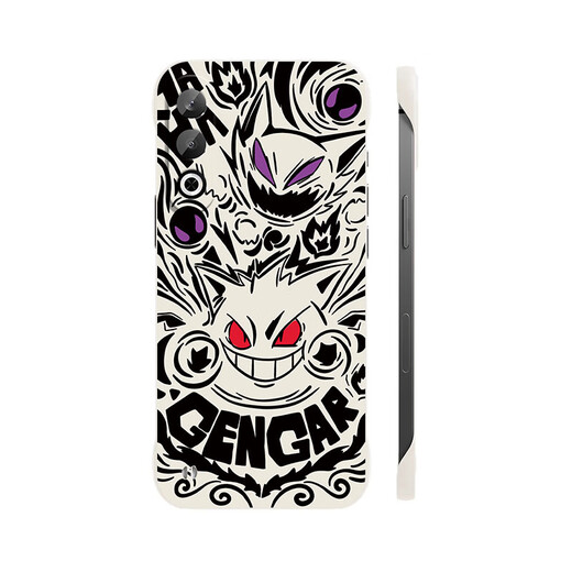 
Jiwangma Ghost Genggui is suitable for oppok12x mobile phone case new K11XK10PRO frameless creative high-end half-pack anti-fall ultra-thin trendy men's protective case hard case classic black-A1389 Ghost Genggui OPPOK12X