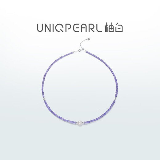 Pop Jewelry 18K Gold Natural Tanzanite Freshwater Aurora Pearl Necklace Bracelet In Stock Platinum/15+3cm Adjustable