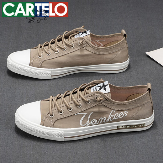 Cartelo 2025 Sommer Neue Leinwandschuhe für Männer Trendy vielseitige Freizeitbrettschuhe für Jugend mit niedrigem Top atmungsaktiv