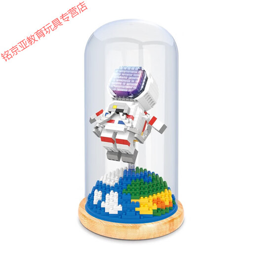 Weifanjia (Weifanjia) Miniature Petite particules Blocs de construction Astronaute Box Box Toys Gift Goot's Day pour les garçons et les filles 2693 + 2694 OVR