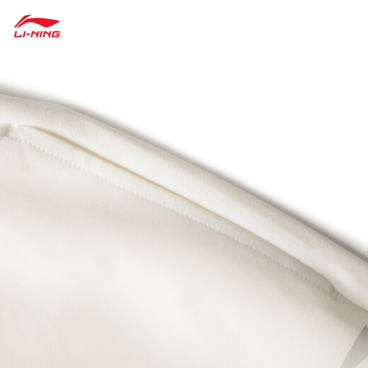 李宁速干裤运动裤子女子健身纯色简约舒适休闲长裤 【针织抗菌】束脚乳白728-6 XL