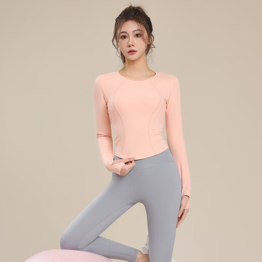 Freestyle sports tops for women in spring and summer new outdoor training running fitness wear Pilates yoga quick-drying long-sleeved T-shirt