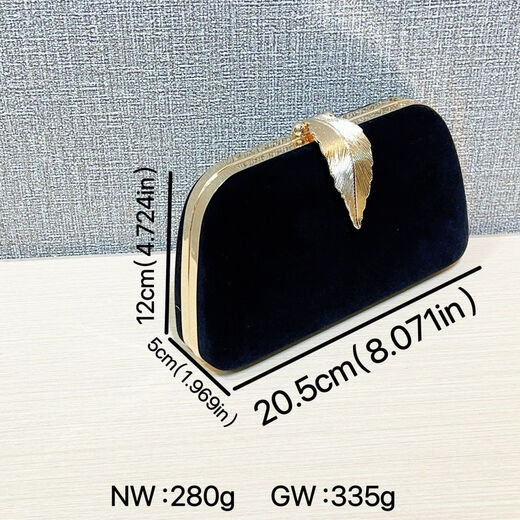 Kuqi Kangaroo (KUQIDAISHU) Celebrity Temperament Dinner Clutch Women's Banquet Evening Black Evening Bag Cheongsam Matching Evening Dress Small Bag Burgundy Velvet