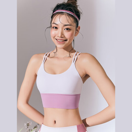 暴走的萝莉（sylphlike loli）暴走的萝莉运动内衣女防震跑步健身瑜伽运动美背文胸LLWX03061 浅兰花紫 S S