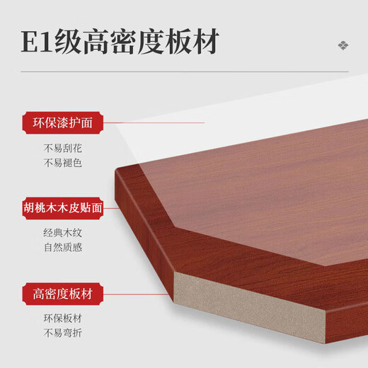 ZHONGWEI boss desk manager desk painted executive desk new Chinese style solid wood veneer desk president desk 2.4 meters including cabinet