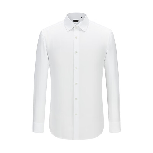 雅戈尔衬衫男TP免烫衬衫春夏青年男长袖衬衫全棉斜纹白衬衫商场同款 漂白素色YLTP110776BBA 40 （175/92A）