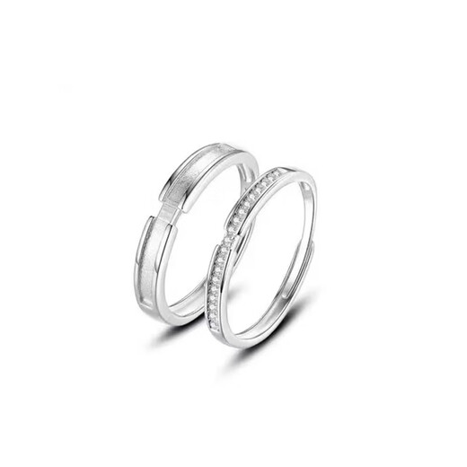EothPT950 Platinum Jianjia Bailu Couple Ring for Girls A Pair of Rings Platinum Valentine's Day Birthday Gift for Girlfriend Pair of PT950 Platinum Jianjia Ring + Certificate