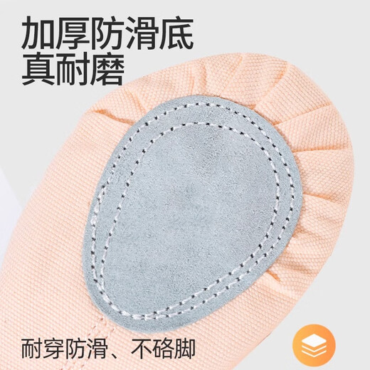 ZHIYOUBAN adult dance shoes, ballet professional training shoes, women's soft-soled, lace-free children's dancing skin color body cat claw shoes