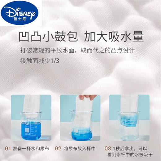 DISNEY迪士尼宝宝尿布兜新生婴儿纯棉可洗夏天纱布尿片介子芥子兜布戒子 5条装 白色M码 /10-18斤