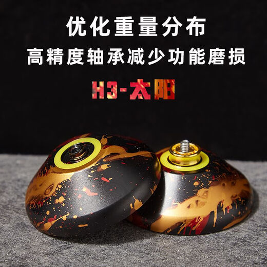 Timini Beginners Live Sleep Yo-yo, Firebower Teenager King Professional Yoyo Juego especial Yoyo Children E02-Black and Red Live Sleep (reciclaje a la vez) +10 cuerdas