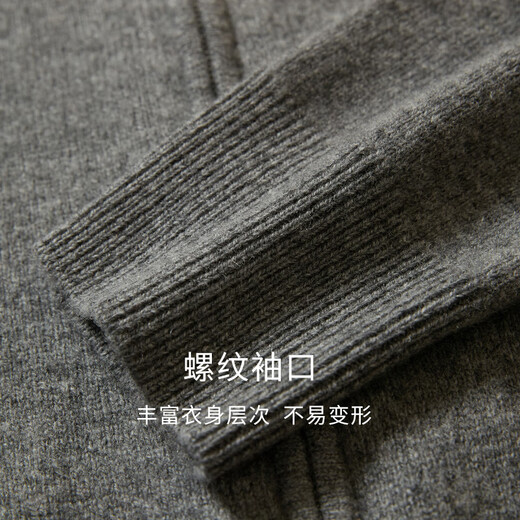 Jinju Thick 100% Sheep Wool Autumn and Winter New Lapel Cardigan Sweater Jacket Women's Cardigan Gray L