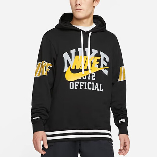Nike (NIKE) sweatshirt jacket men's summer new sports hooded fashionable loose casual comfortable pullover DD6169-010 DD6169-010 Black inner lining S