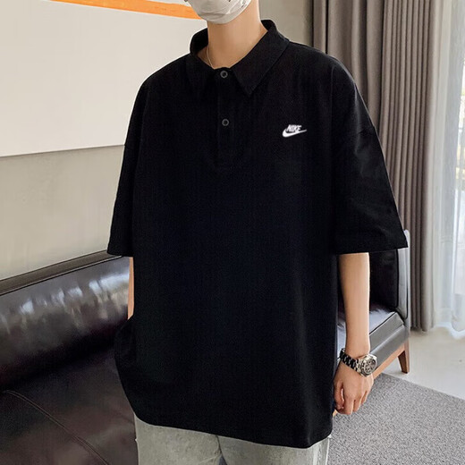 耐克（NIKE）短袖男上衣 25春季新款舒适透气翻领纯棉商务POLO衫 FN3895-010 L