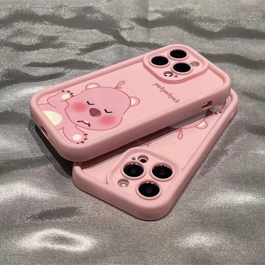 Winnie's funny little beaver skin-feeling shell suitable for Apple 16 promax mobile phone case new 15Pro cute cartoon all inclusive 14 soft silicone women's style 13 best friend 12 fashion 11 anti-fall precision skin-feeling pink-middle finger little beaver LY iPhone 16 Pro Max