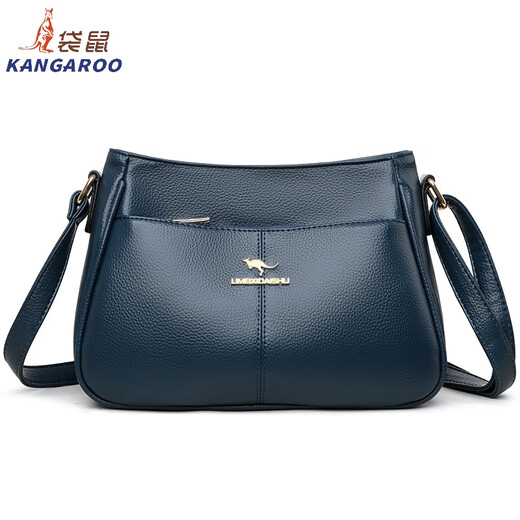 Kangaroo (KANGAROO) genuine leather women's bag crossbody bag women's 2025 Chinese Valentine's Day small bag mother bag mother-in-law bag cowhide versatile shoulder bag brown