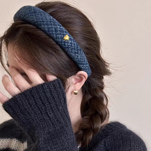 SO SOUL retro love headband for women, high-end face-showing small wide-brimmed hair-pressing headband for going out, stylish and versatile hairpin hair accessory, burgundy 1 piece