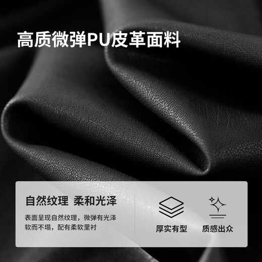 Shandubila Urban Commuting PU Leather Jacket Women's Spring Loose Slim Jacket Lapel Motorcycle Jacket Black S