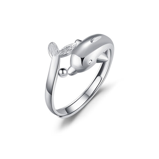 Gold Supreme Platinum Ring PT950 Dolphin Spirit Flexible Platinum Ring Gift Girl Birthday Gift Price 3.86g