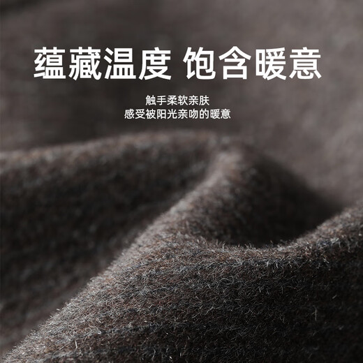 YOUNGOR Coat Men's Autumn and Winter Young Men's Coat Wool Cashmere Fabric Goose Down Liner Business Coat Brown VYSY01N152WXY L 175/96A