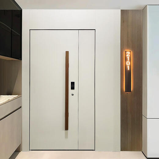 Customized light luxury cast aluminum door villa door mother door rural self-built house entrance door door door anti-theft double opening copper door Customized cast aluminum door